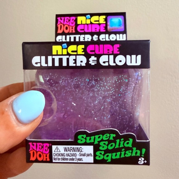 Schylling Other - NeeDoh Nice Cube Glitter Glow Squishy Toy‎ Purple Nee Doh Fidget Schylling NEW